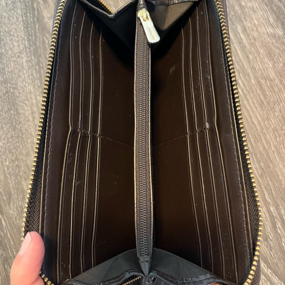 Coach Brown and Tan Wallet - Picture 9 of 10